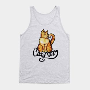 Cat Mom Orange Tabby Cat Foofer Tank Top